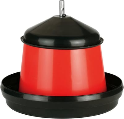 Voederautomaat Kuikens - Voerdispenser Vogel - Pluimvee Voeren - Grote Capaciteit - 39x39x33 cm - Rood