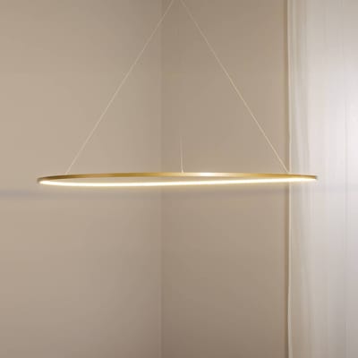 Milagro Lighting LED hanglamp Saturno, Ø 120 cm, goudkleurig, 1-lamp, 4.000 K