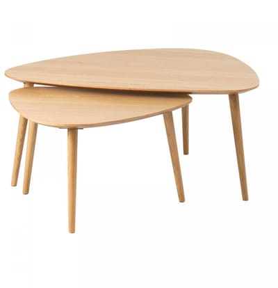 Nordic Home - Heidi organische salontafels - set van 2 - naturel