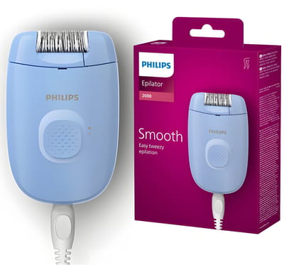 Philips Series 2000 BRE228/00 Epilator - Netstroom - Voor Benen - Afwasbare Kop - Blauw