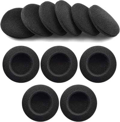 10 Stuks Vervangende Oorkussens van Schuim, 6cm Comfortabele Oorkussens voor Hoofdtelefoons, Ideaal voor Geluidsisolatie en Comfort