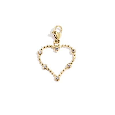 Open Heart Charm | RVS (verkleurt niet) | Gouden Bedels | Bedels voor Armbanden en Kettingen | Leukste Bedels Voor Jou