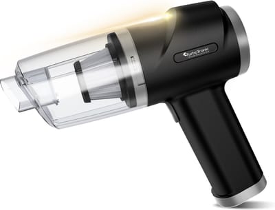 TurboTronic EQ7 Auto Stofzuiger - Handstofzuiger en Luchtcompressor in één - Kruimelzuiger- Mini stofzuiger - Zwart/Zilver