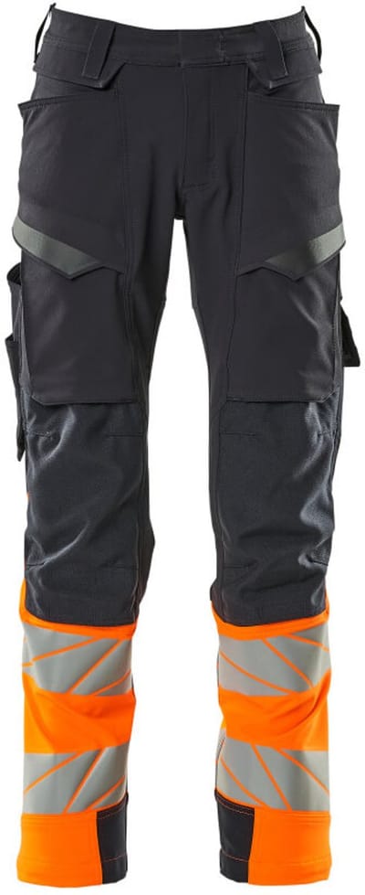 Mascot Accelerate Safe Broek met kniezakken 19179-511 - donkermarine/hi-vis oranje - C48 - 76