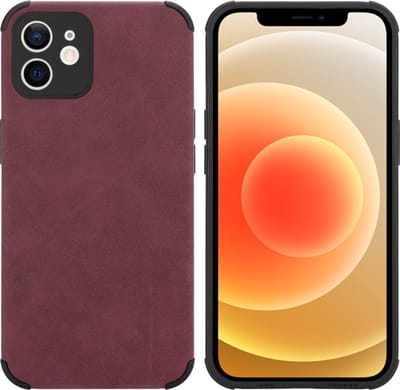 Cadorabo Hoesje geschikt voor Apple iPhone 11 in Bourgondisch Paars - Beschermhoes gemaakt van TPU-silicone Case Cover met fijne faux-suède achterzijde