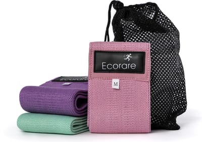 Ecorare - Weerstandsbanden Set van 3 - 3 Weerstandsniveaus - Inclusief Draagtas - Resistance Bands voor Krachttraining & Fitness