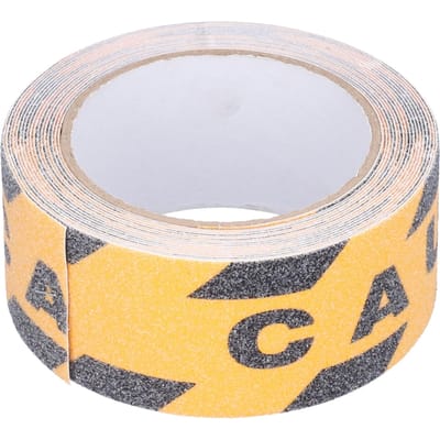 Antislip Tape Antislip Waterdicht PVC Waarschuwing voor Trap Trede Vloer Buiten Zwart en Geel beige