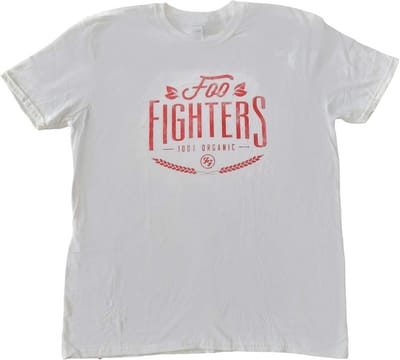 Foo Fighters - 100% Organic Heren T-shirt - S - Wit