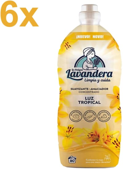 Lavandera Luz Tropical – Wasverzachter – 6x 1760 ml – 480 Wasbeurten – Langdurige Frisheid & Zachte Was - Voordeelverpakking