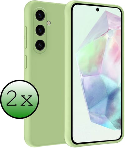 Hoesje 2 Stuks - Geschikt voor Samsung Galaxy A36 - Sterk & Shockproof - Case Siliconen - Back Cover - Telefoon Hoes - Groen