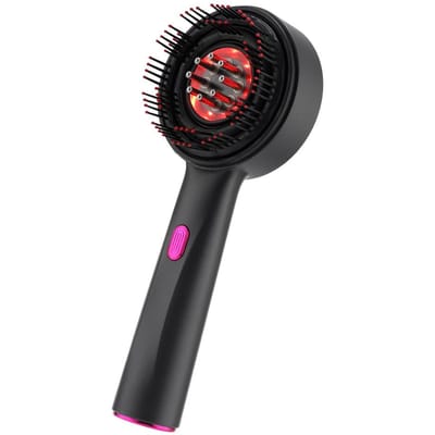 Hoofdhuid Massage Kam 630nm Infrarood Licht Hoofdmassager voor Haargroei Elektrische Hoofdhuid Olie Applicator Anti-Haaruitval Haarverzorging grijze kleur