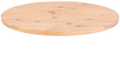Cook Concept draaibaar serveer plateau - dienblad - bamboe hout - D35 cm - lichtbruin - roterend op hoge schijf - tapas - gebakjes - kaas