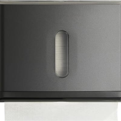 Famanu - Papieren handdoekdispenser voor wandmontage, voor badkamer en keuken, geschikt voor maximaal 200 vellen, zilver