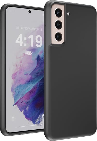 Hoesje geschikt voor Samsung S21 hoes zwart - backcover - optimale bescherming - zwart