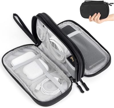 Travelhawk Kabel Organizer - Kabeltas - Electronica Organizer Etui - Opbergtas voor Kabels en Accessoires - Small - Zwart