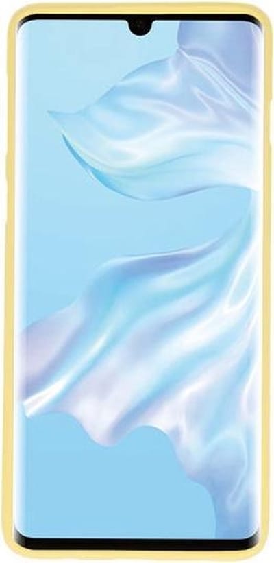 Bestcases Color Telefoonhoesje - Backcover Hoesje - Siliconen Case Back Cover voor Huawei P30 Pro - Geel