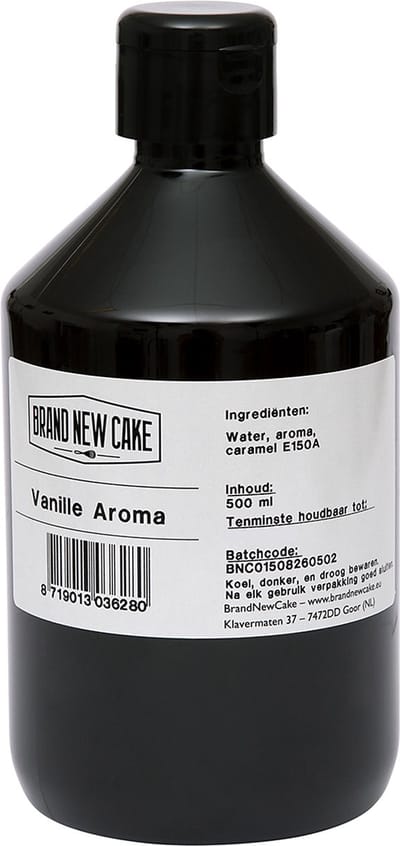 BrandNewCake® Vanille Aroma 500ml - Grote Verpakking voor Gebak, Slagroom en Drankjes - Synthetische Vanille Geur en Smaak