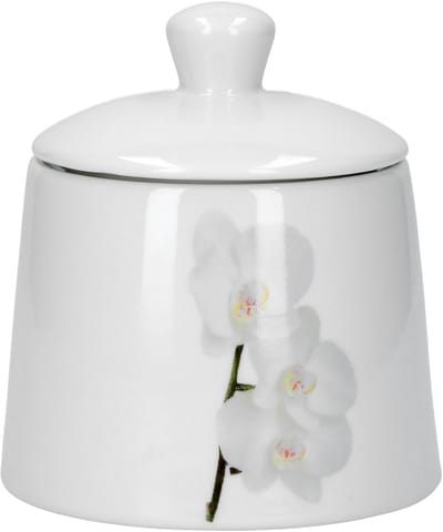 Suikerpotje Vanda witte orchidee 28cl