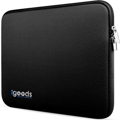 Igoods Laptophoes - Laptophoes 14 inch - Schokbestendig - Krasbestendig - Laptoptas - Laptop Sleeve - Laptop Case - Laptop Cover - Laptop Tas 13/14 inch - Neopreen - Zwart