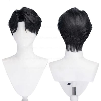 Saja Jongens Jinu Baby Abby Mysterie Romantiek Cosplay Pruik Cosplay Hittebestendig Synthetisch Haar Anime Pruiken + Pruikkap One Size black