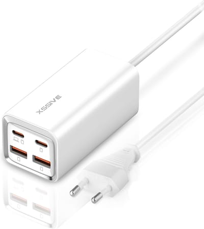 USB Hub met Voeding Stopcontact - 1,5 Meter - USB C Adapter - 65W - Snellader - Oplaadstation Smartphone Tablet Telefoon - Bureau Organizer - Gadgets Electronica Mannen