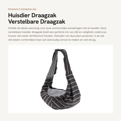 Dailygoods- Draagzak voor Huisdieren - Verstelbaar - Duurzaam Polyester - Veiligheidsriem - Draagvermogen 5kg - Comfortabel en Gemakkelijk Schoon te Maken - Hondenrugzak