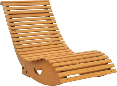 Schommelstoel Buiten - 130x60x60cm Tuinstoel - Van Massief Hout - Ergonomisch Design - Voor Terras En Tuin - Lichtbruin
