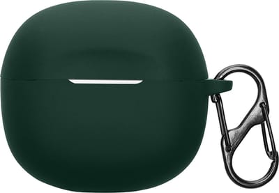 kwmobile cover voor oordopjes case - geschikt voor Skullcandy Rail In-Ear Wireless - Trendy beschermhoes draadloze oordopjes in donkergroen