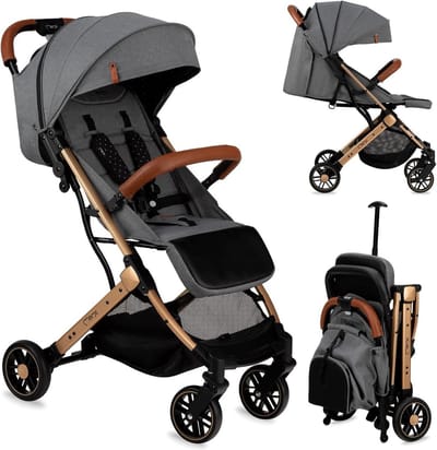 Lichte & Compacte Kinderwagen Vanaf 6 Maanden Incl. Voetsteun en Veiligheidsgordel