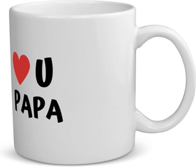 Akyol - love u papa koffiemok - theemok - Vader - de liefste papa - vader cadeautjes - vaderdag - verjaardag - geschenk - kado - 350 ML inhoud
