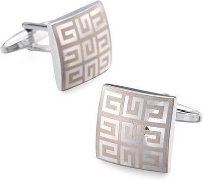 Manchetknopen Heren Zilver Kleurig - Cufflinks - Papa Cadeau Voor Mannen - Vaderdag
