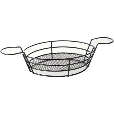 IJzerkunst Franse Friet Mand Tafelgerei Snackbord Gebakken Kip Opbergmand Keuken Huishouden Creatief Twee-oors Snackbord black