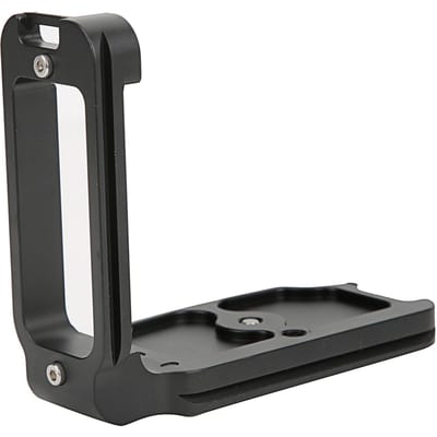 Poignée de support de plaque à dégagement rapide en alliage d'aluminium pour prise de vue horizontale et verticale en forme de L pour Nikon black