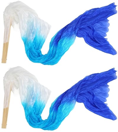Dailygoods- Dansfan Lichtgewicht - 1.5m Kunstzijde - Driekleurig Ontwerp - Opvouwbaar - Dansaccessoire - Ideaal voor Groepsoptredens