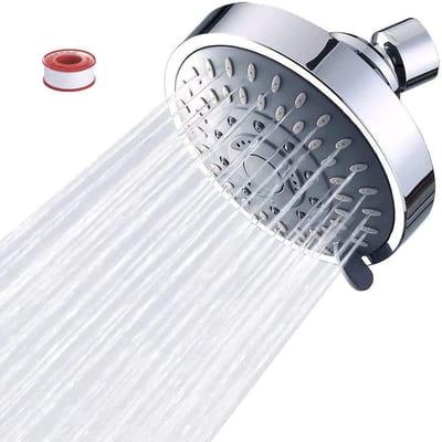 Verstelbare douchekop met 5 instellingen, waterbesparend, hoge druk en anti-kalk functie voor een optimale douche-ervaring