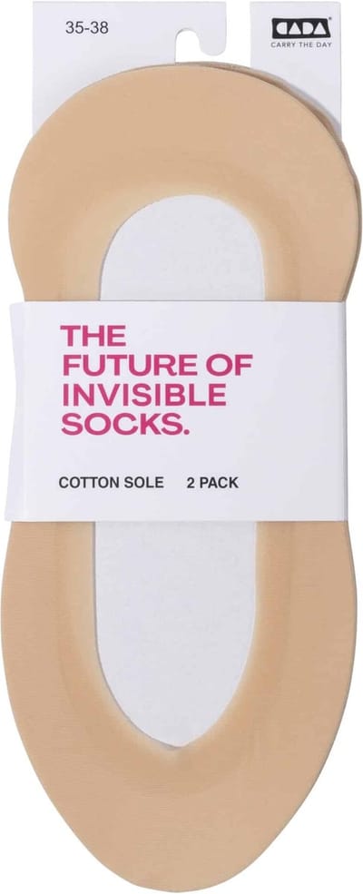 Onzichtbare footies 2-paar – Beige – 35-38