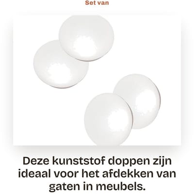 Dailygoods- Doppen 15 Stuks - Gatenpluggen - Meubelgatafdekking - Kunststof - 6mm Gat - Slijtvast en Eenvoudig te Installeren