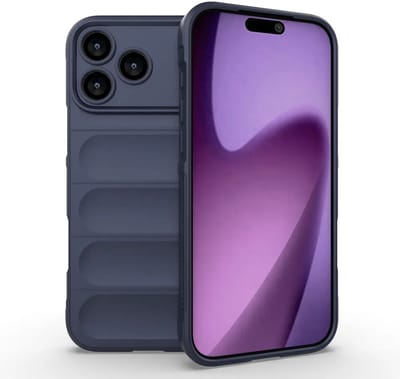 MobyDefend Hoesje - Geschikt voor iPhone 17 Pro Max - TPU Gripcase - Blauw