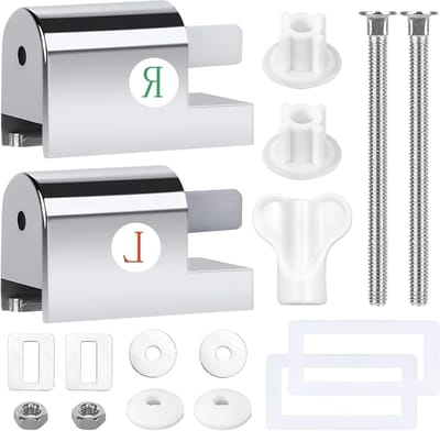 Dailygoods- WC Brilbevestiging Metaal - Universele Toiletbril - Scharnieren - Softclose Accessoires - Reserveonderdelen - Inclusief Bevestigingsset