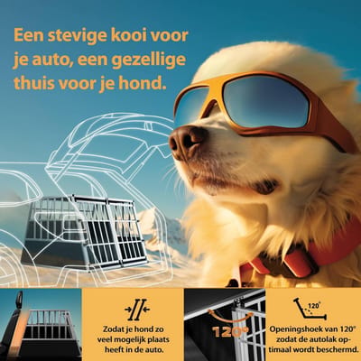 DailySupplies® Autobench voor Hond - Hondenbench - Transportbox - Reisbench