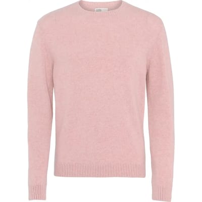 Wollen trui met ronde hals Colorful Standard Classic Merino faded pink