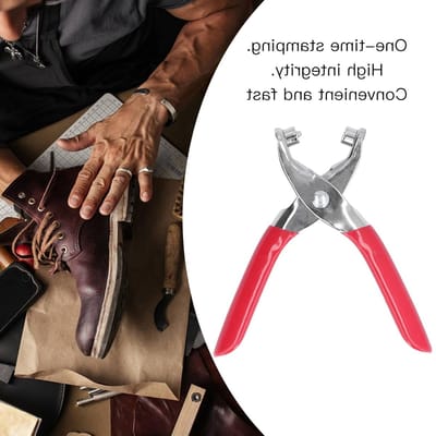 Grommet Oogje Tang Set - Metalen Klinknagel Punch Tang met 100 Stuks 4mm Knop voor Lederen Kleding Riem