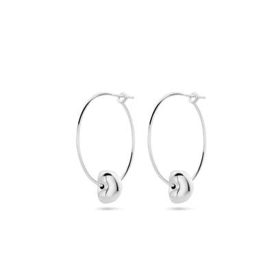 Zilver Gerhodineerd Oorringen Hart 1338362