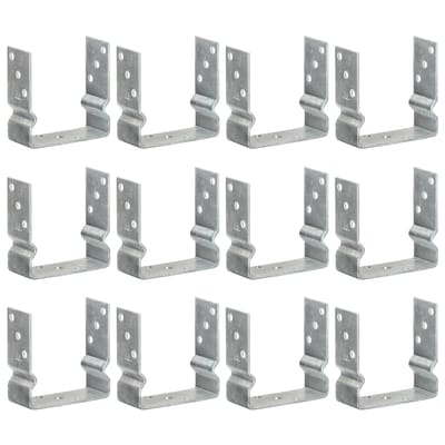 vidaXL - Grondankers - 12 - st - 14x6x15 - cm - gegalvaniseerd - staal - zilverkleurig