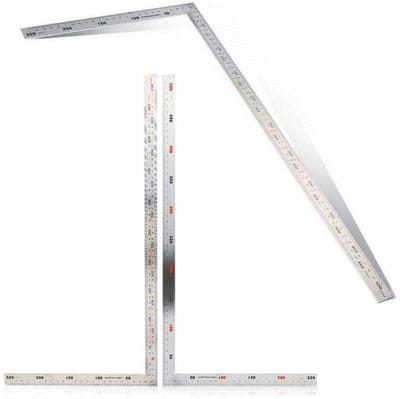 Stalen Hoekmeter voor Precisie Metingen - 90 Graden Hoek, 500mm x 250mm, Meetgereedschap voor Houtbewerking en Bouw