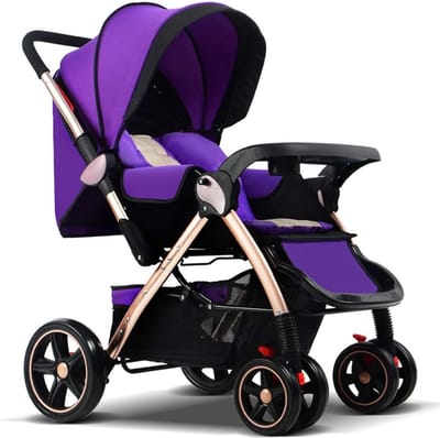 Opvouwbare kinderwagen - Compacte buggy - Stadse uitstapjes - Lichtgewicht ontwerp - 52x76x100 cm - Paars