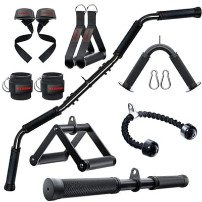 Kabelmachine accessoires voor thuissportschool - Triceps en LAT pull-down bevestiging