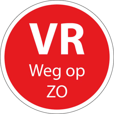 Vrijdag weg op zondag sticker op rol 30 mm - 800 per rol