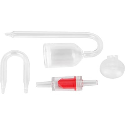 CO2 Refiner Diffuser met U-vormige Buis Terugslagklep Set voor Waterplant Vissenkom white