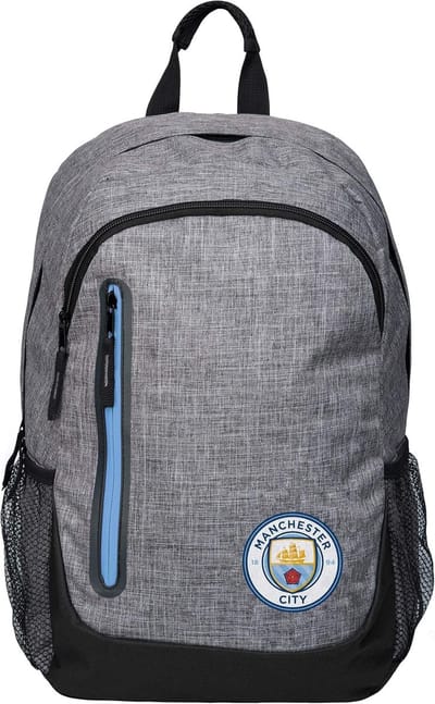 Premium Heather Grey Laptop Backpack voor Voetbalfans